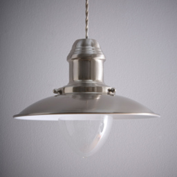 Kliving Chester Satin Nickel Pendant Light - Size: 26 x 30 x 30cm - Silver - Wilko - thumbnail 3