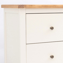 Cabinet Bits Trevi 6 Drawer White Brass Knob Chest of Drawers - Wilko - thumbnail 6