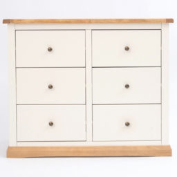 Cabinet Bits Trevi 6 Drawer White Brass Knob Chest of Drawers - Wilko - thumbnail 4