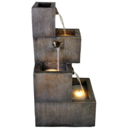 Bermuda Santa Cruz Water Feature - Size: 37 x 30 x 70cm - Brown - Bermuda Water Gardens - Wilko