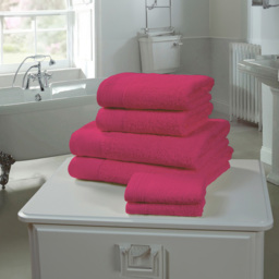 Rapport Home Chatsworth Super Soft 600gsm Combed Cotton Pink Hand Towel - Size: 3 x 80 x 50cm - Wilko - thumbnail 3