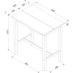 Core Products Corona 2 Seater High Breakfast Table Set Black - Wilko - thumbnail 5