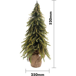 St Helens Gold Finish Decorative Christmas Tree 52cm - Size: 520 x 250 x 250cm - Green - Wilko - thumbnail 7