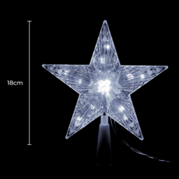 The Christmas Workshop White LED Star Tree Topper - Size: 17 x 4 x 17cm - Wilko - thumbnail 6