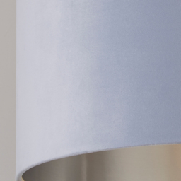 Lighting Collection Light Blue Silver Inner Velvet Drum Shade 45cm - Size: 26 x 45 x 45cm - Wilko - thumbnail 5