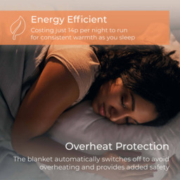 Carmen King Size White Heated Electric Under Blanket - Size: 165 x 137 x 1cm - GOLD - Wilko - thumbnail 6