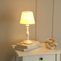 ValueLights Sara Tapered Shade White Wood Traditional Candle Stick LED Table Lamp 2 Pack - Size: 32 x 15 x 15cm - Wilko - thumbnail 3