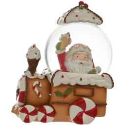 The Seasonal Gift Co. Santa and Friends Gingerbread Train with Santa Snow Globe 9cm - Size: 11.5 x 9 x 7cm - Brown - Wilko - thumbnail 1