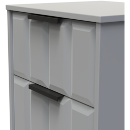 Crowndale New York 3 Drawer Dusk Grey Bedside Cabinet Ready Assembled - Wilko - thumbnail 6
