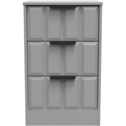 Crowndale New York 3 Drawer Dusk Grey Bedside Cabinet Ready Assembled - Wilko - thumbnail 4