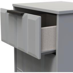 Crowndale New York 3 Drawer Dusk Grey Bedside Cabinet Ready Assembled - Wilko - thumbnail 7