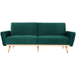 H&O Direct 2 Seater Sofa Bed - Green - Wilko - thumbnail 3