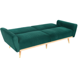 H&O Direct 2 Seater Sofa Bed - Green - Wilko - thumbnail 4