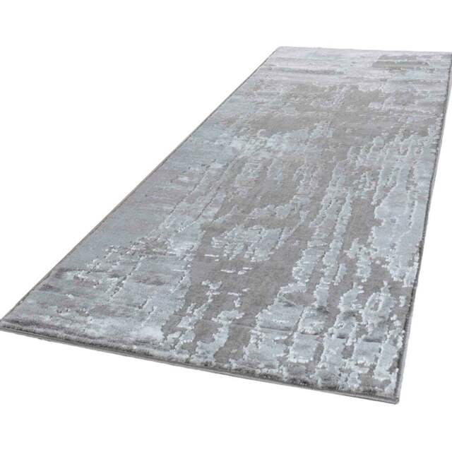 Desire Rugs Serenity Grey Abstract Abrasion Rug 60 x 220cm - Wilko - image 1