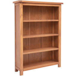 Padua 4 Shelf Lacquered Wide Bookcase - Brown - Wilko - thumbnail 4
