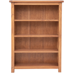 Padua 4 Shelf Lacquered Wide Bookcase - Brown - Wilko - thumbnail 3
