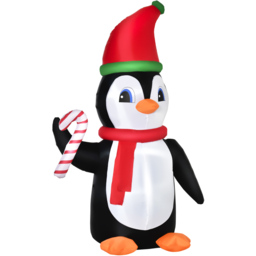 Everglow Light Up Inflatable Penguin Christmas Decoration 8.2ft - Size: 9ft - Multi - Wilko - thumbnail 3