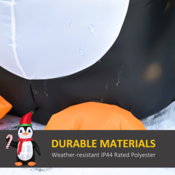 Everglow Light Up Inflatable Penguin Christmas Decoration 8.2ft - Size: 9ft - Multi - Wilko - thumbnail 6