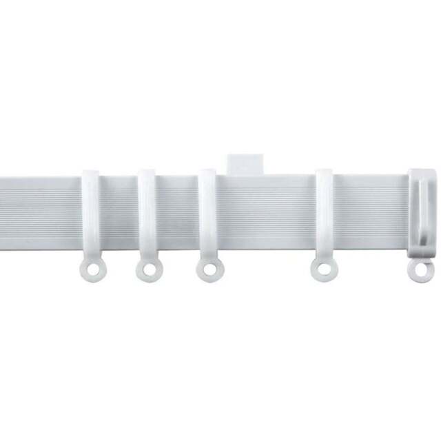 New Edge Blinds 200cm Straight PVC White Curtain Track - Wilko - image 1