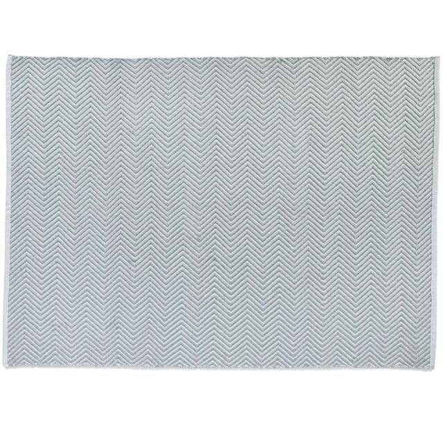 Hug Rug Sky Grey Woven Herringbone Rug 160 x 230cm - Wilko - image 1