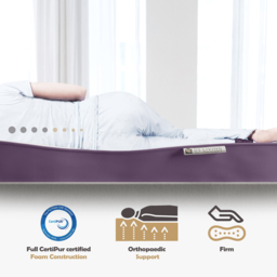 DS Living Reve Double Iris Reflex Foam Mattress - Purple - Wilko - thumbnail 6