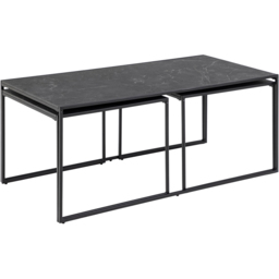 Florence Infinity Matt Black Nest of Tables Set of 3 - Furniture To Go - Wilko - thumbnail 3