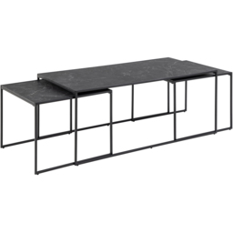 Florence Infinity Matt Black Nest of Tables Set of 3 - Furniture To Go - Wilko - thumbnail 5