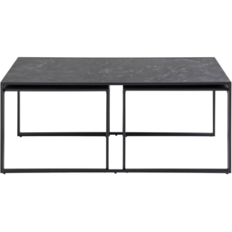 Florence Infinity Matt Black Nest of Tables Set of 3 - Furniture To Go - Wilko - thumbnail 4