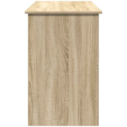 vidaXL 3 Drawer Single Shelf Computer Desk Sonoma Oak - Size: 75 x 102 x 50cm - Brown - Wilko - thumbnail 6