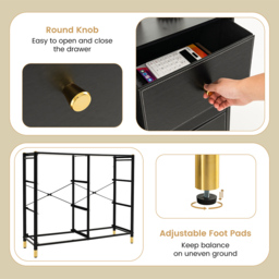 Costway 6 Drawer Chest of Drawers - Black - Wilko - thumbnail 6