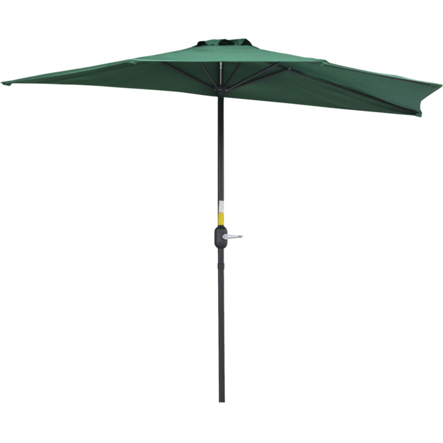 Outsunny Green Half Parasol 2.7m - Size: 3m - Wilko - image 1