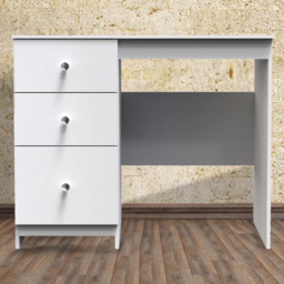 Crowndale Yarmouth 3 Drawer White Vanity Ready Assembled - Size: 40 x 93 x 79cm - Wilko - thumbnail 1