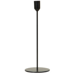 Set of 3 Noir Taper Candle Holders - Black - Wilko - thumbnail 4