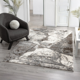 Desire Rugs Eleanor Grey Slate Embossed Rug 80 x 150cm - Size: 80 x 150 x 2cm - Wilko - thumbnail 3