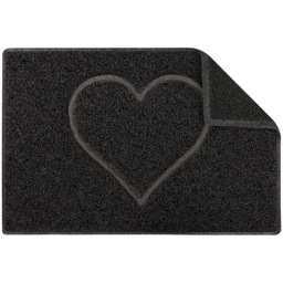 Oseasons Black Heart Embossed Doormat with Open Back 60 x 40cm - Wilko - thumbnail 5
