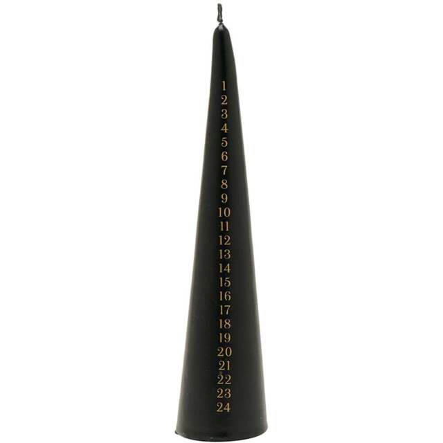 The Christmas Gift Co Black Tapered Candle - Size: 32 x 7 x 7cm - The Christmas Gift Co. - Wilko - image 1
