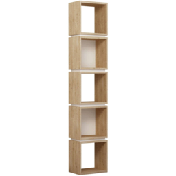 Decortie Multipurpose Oak and White Tall Bookcase - Wilko - thumbnail 3