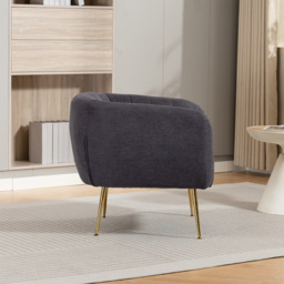 Artemis Home Stanton Charcoal Grey Fabric Shell Accent Chair - Size: Single - Wilko - thumbnail 6