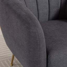 Artemis Home Stanton Charcoal Grey Fabric Shell Accent Chair - Size: Single - Wilko - thumbnail 3