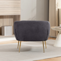 Artemis Home Stanton Charcoal Grey Fabric Shell Accent Chair - Size: Single - Wilko - thumbnail 7
