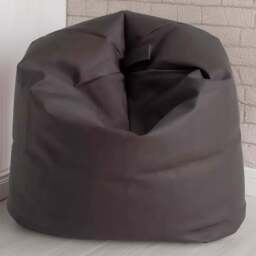 Kaikoo Brown Faux Leather Beanbag - Size: 45  x 45  x 60cm - Wilko - thumbnail 1