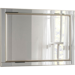 Yearn Timeless Warm Silver Large Bevelled Wall Mirror 106 x 75cm - Wilko - thumbnail 1