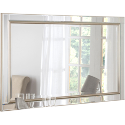 Yearn Timeless Warm Silver Large Bevelled Wall Mirror 106 x 75cm - Wilko - thumbnail 4