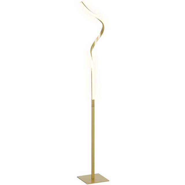 Portland Gold Tone Spiral Twist LED Standing Floor Lamp - Size: 146 x 20.5 x 20.5cm - Wilko - image 1