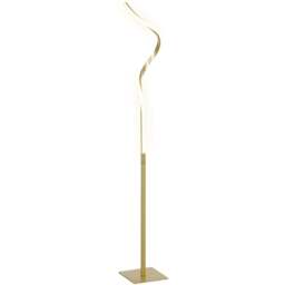 Portland Gold Tone Spiral Twist LED Standing Floor Lamp - Size: 146 x 20.5 x 20.5cm - Wilko