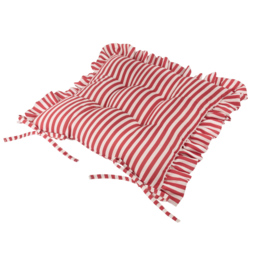 Wylder Millie Red Ruffle Seat Pad 40 x 40cm 2 Pack - Wilko - thumbnail 5