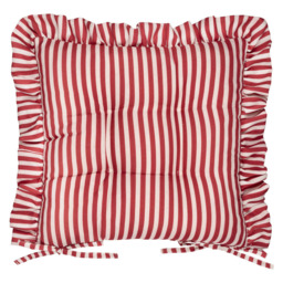 Wylder Millie Red Ruffle Seat Pad 40 x 40cm 2 Pack - Wilko - thumbnail 4