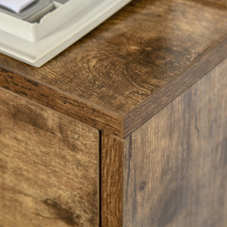 Portland 3 Drawer Wood Effect Rolling File Cabinet - Size: 3 Drawers - Brown - Wilko - thumbnail 4