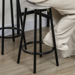 HOMCOM 4 Seater Grey Wood and Metal Bar Table and Stool Set - Wilko - thumbnail 6