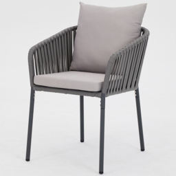 Home Detail Fiji 4 Seater Garden Dining Set Grey - Wilko - thumbnail 4